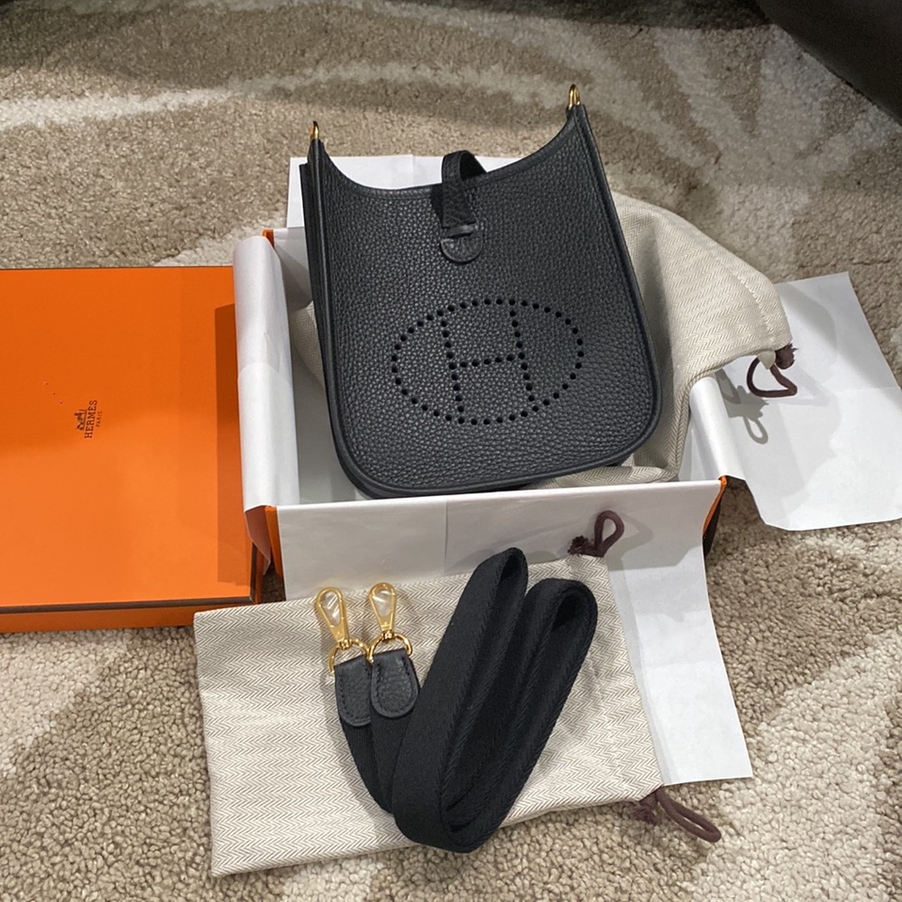 Hermes mini evelyne in Noir